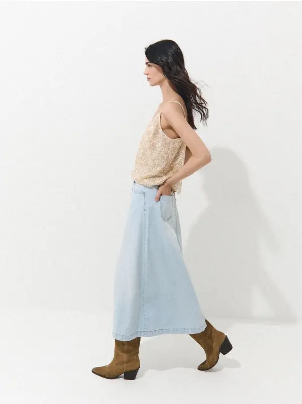 Mohito Mohito - Teksas midi suknja