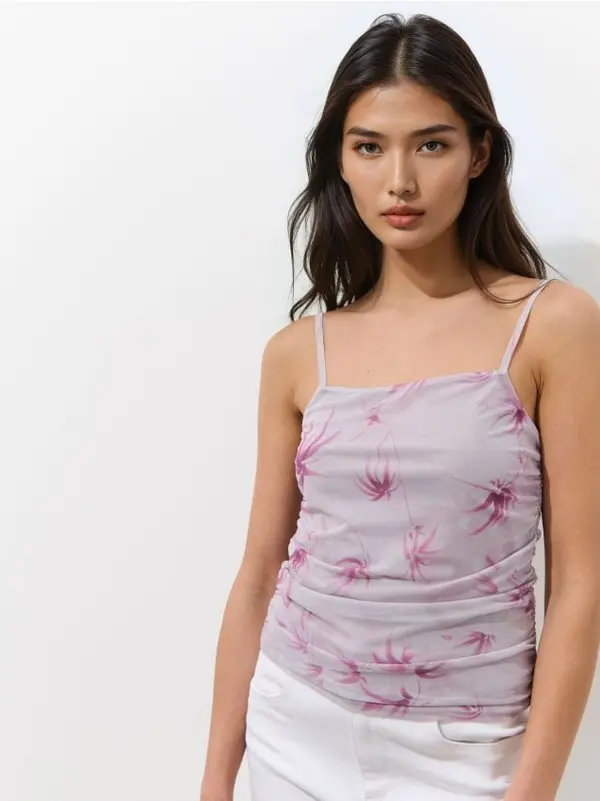 Mohito Mohito - Top od naboranog materijala