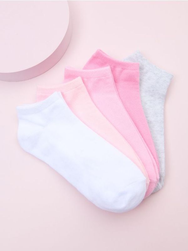 Sinsay Sinsay - 5 pak kratkih čarapa - pastelno roze