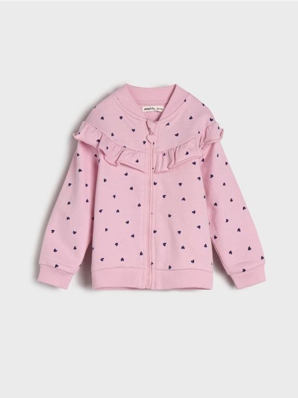 Sinsay Sinsay - Dukserica na rajsferšlus - lavanda