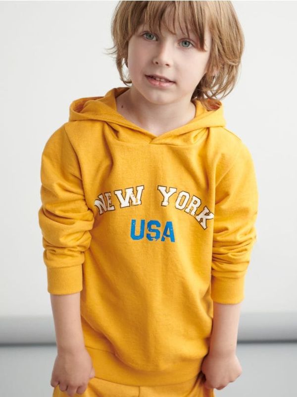 Sinsay Sinsay - Dukserica s kapuljačom - oker