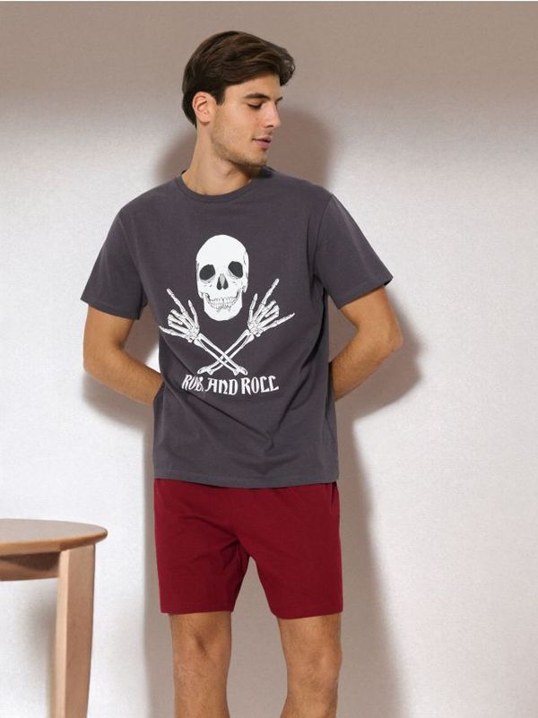 Sinsay Sinsay - Dvodelna pidžama s printom - tamno siva