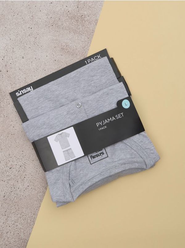 Sinsay Sinsay - Dvodelna pidžama - svetlo siva