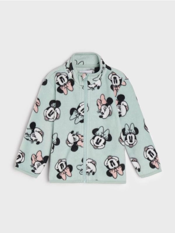 Sinsay Sinsay - Gornji deo trenerke od flisa Mouse Minnie - mint zelena