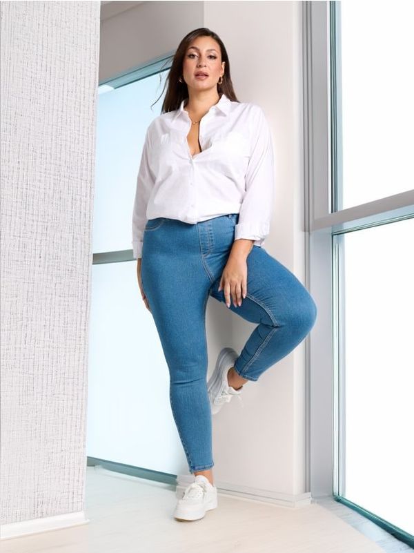 Sinsay Sinsay - Jegging pantalone PLUS SIZE - plavi džins