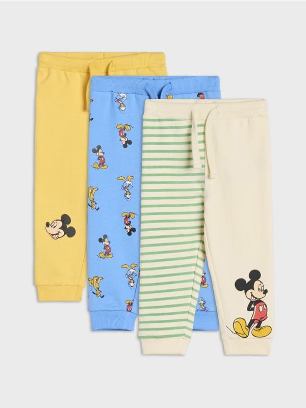 Sinsay Sinsay - Jogger donji deo trenerke Mickey Mouse 3 pack - krem