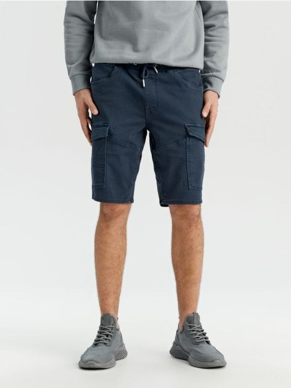 Sinsay Sinsay - Jogger kratke pantalone od trapera - indigo