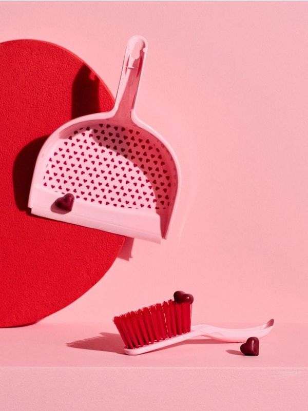 Sinsay Sinsay - Komplet lopatice i metlice - pastelno roze