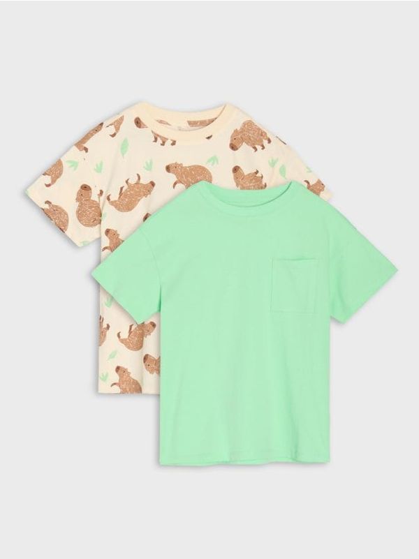 Sinsay Sinsay - Komplet od 2 majice kratkih rukava - nude