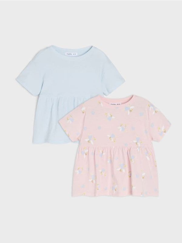 Sinsay Sinsay - Komplet od 2 majice kratkih rukava - pastelno roze