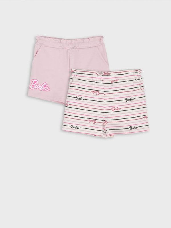 Sinsay Sinsay - Komplet od 2 para kratkih pantalona Barbie - pastelno roze