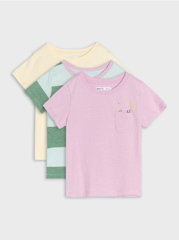 Sinsay Sinsay - Komplet od 3 majice kratkih rukava - krem