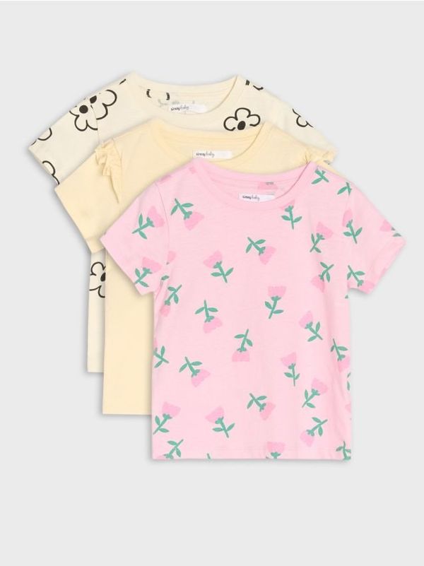 Sinsay Sinsay - Komplet od 3 majice kratkih rukava - nude