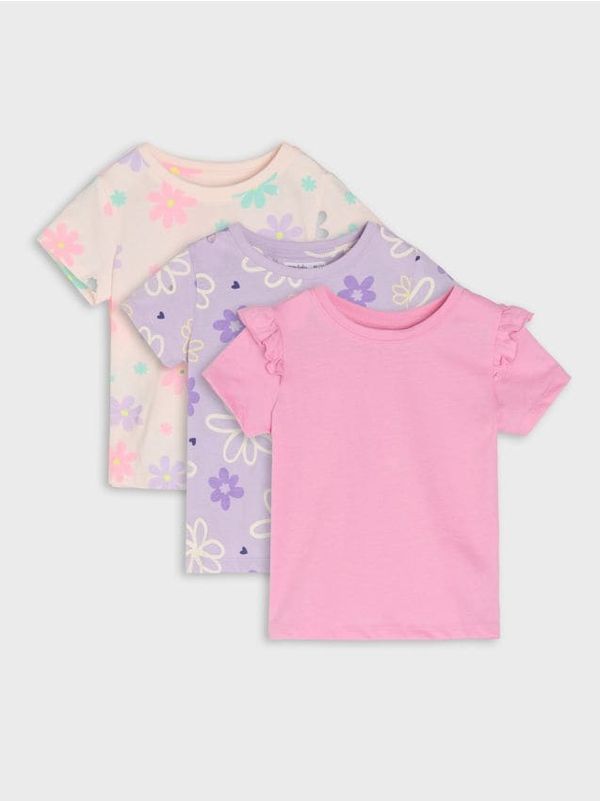 Sinsay Sinsay - Komplet od 3 majice kratkih rukava - pastelno roze