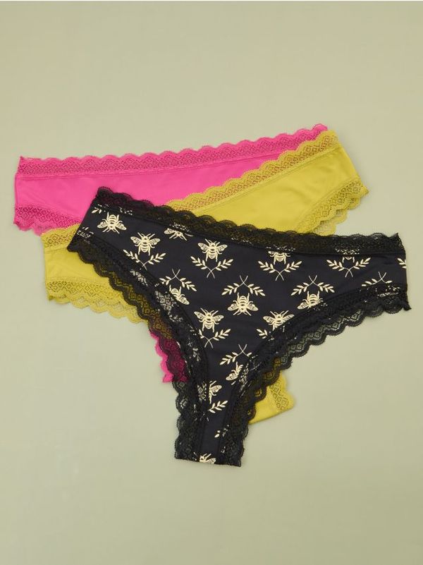 Sinsay Sinsay - Komplet od 3 para brazilskih gaćica - šareno