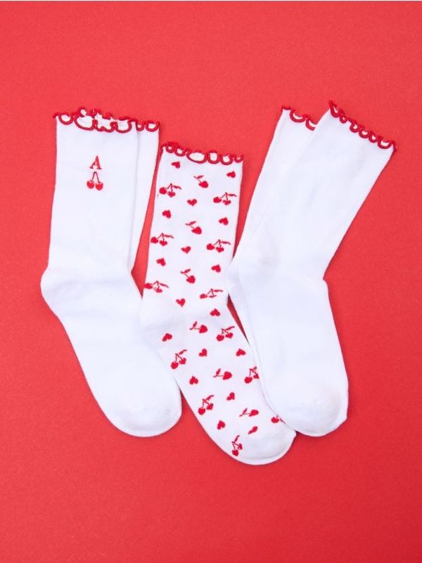 Sinsay Sinsay - Komplet od 3 para čarapa - krem