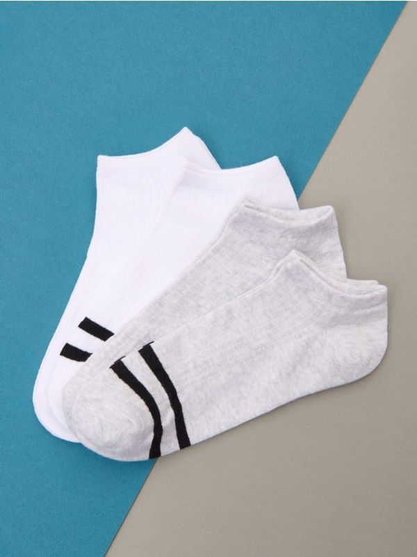 Sinsay Sinsay - Komplet od 4 para čarapa - svetlo siva