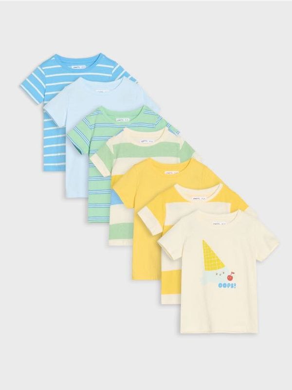 Sinsay Sinsay - Komplet od 5 majice kratkih rukava - krem