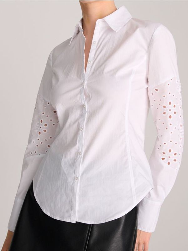 Sinsay Sinsay - Košulja sa čipkastim umetkom - belo