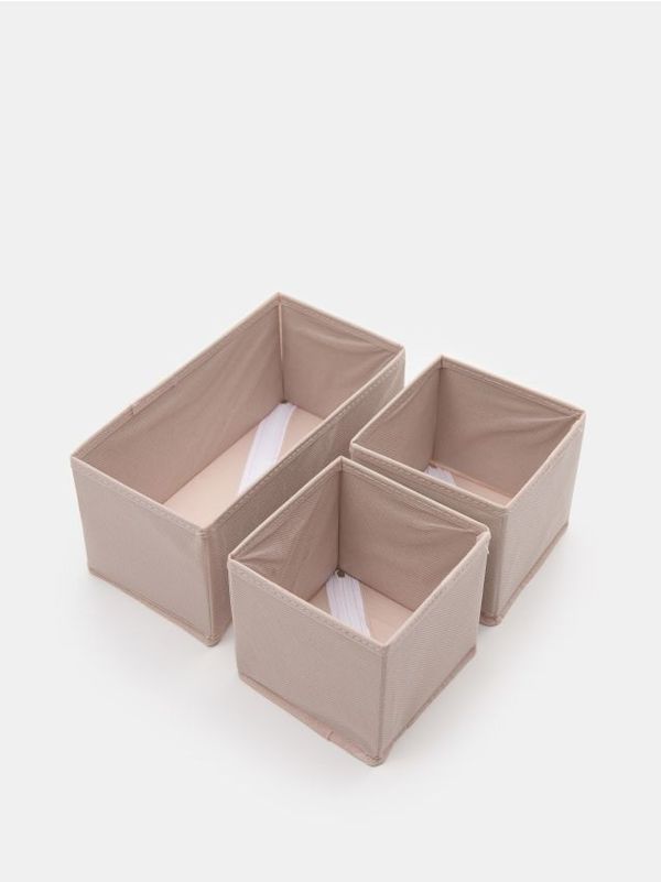 Sinsay Sinsay - Kutija za skladištenje 3 pakovanja - pastelno roze