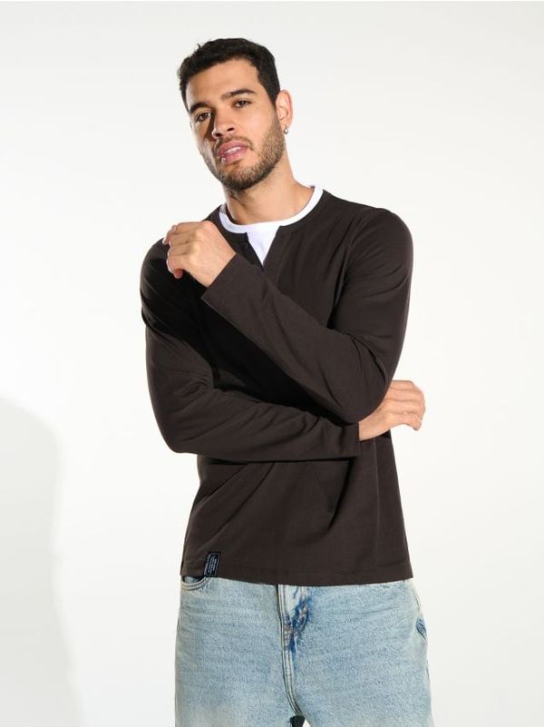 Sinsay Sinsay - Majica dugih rukava - prašnjava braon