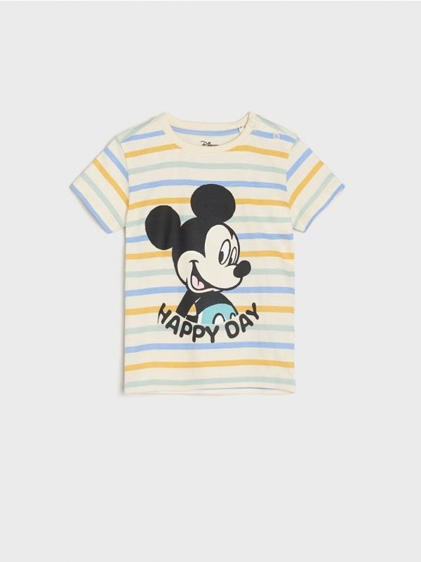 Sinsay Sinsay - Majica kratkih rukava Mickey Mouse - krem