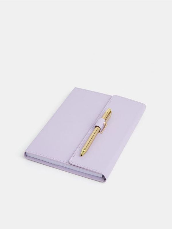 Sinsay Sinsay - NOTEBOOK & BALLPEN - lavanda