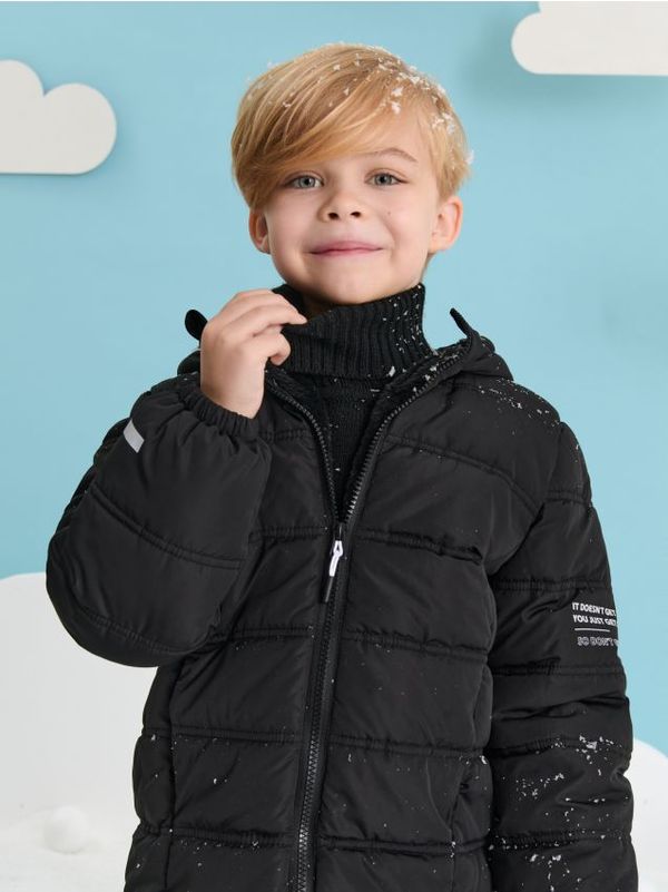 Sinsay Sinsay - Okrugli šal s podvrnutim kragnom - crno