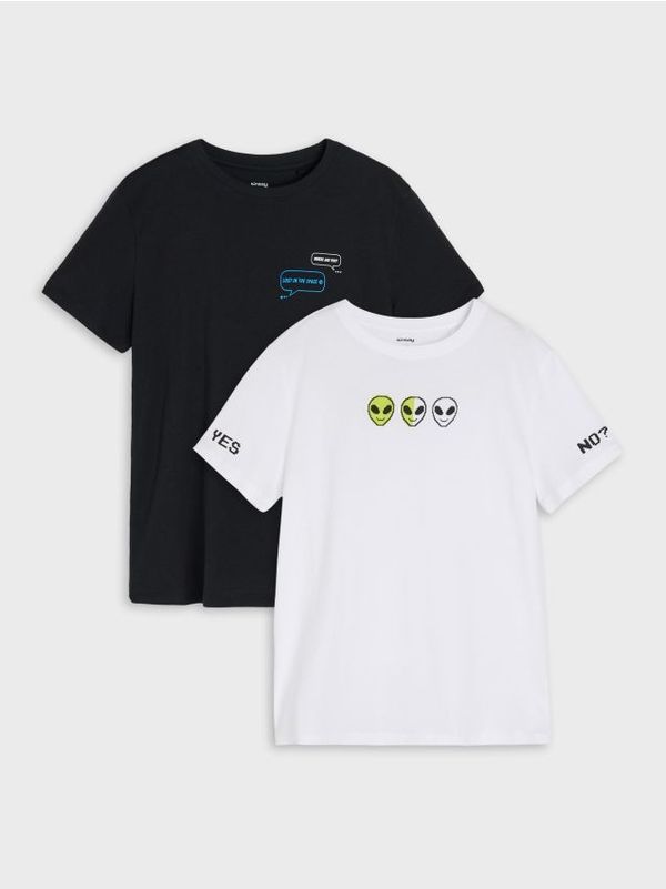 Sinsay Sinsay - Pakovanje od 2 majice dugih rukava - belo