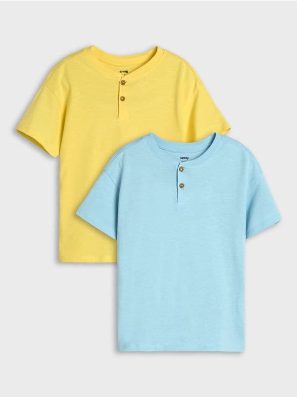 Sinsay Sinsay - Pakovanje od 2 majice dugih rukava - svetlo žuta