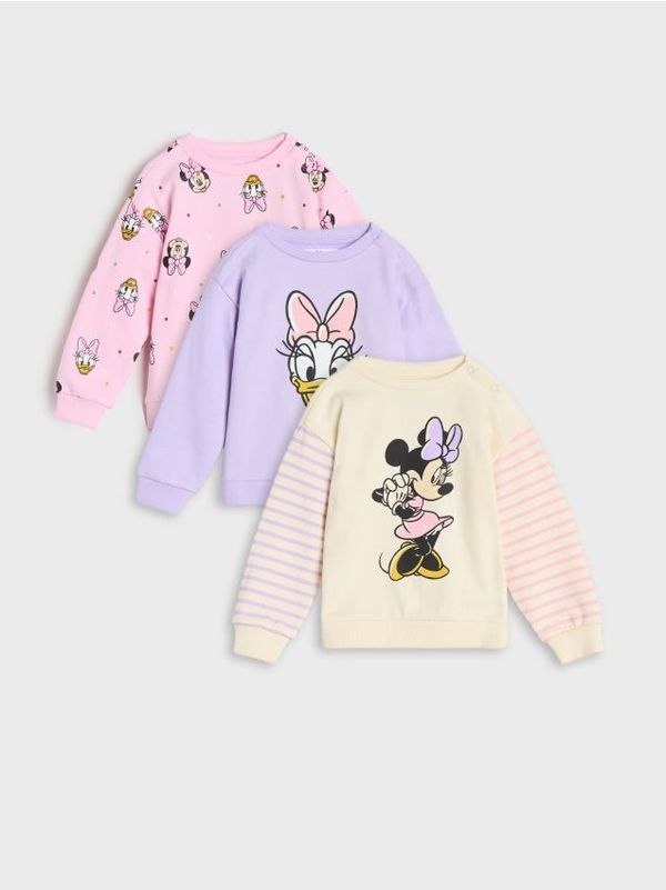 Sinsay Sinsay - Pakovanje od 3 dukserice Minnie Mouse - krem