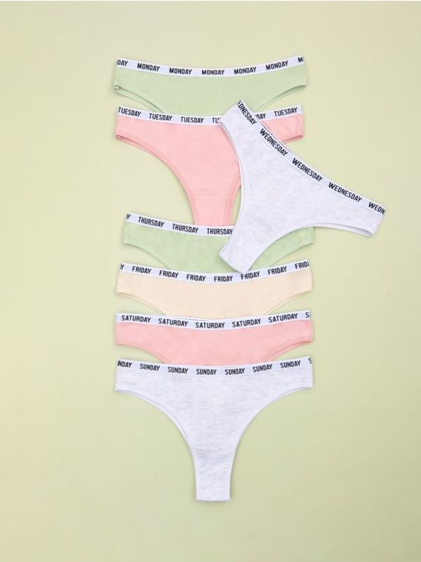 Sinsay Sinsay - Pakovanje od 7 pari brazilskih gaćica - šareno