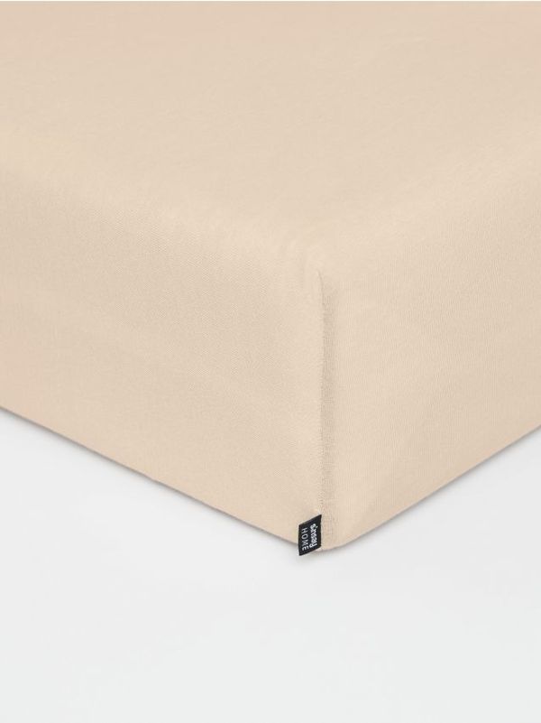 Sinsay Sinsay - Pamučni čaršaf s rastezljivom gumicom - BEŽ