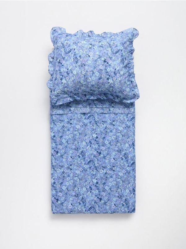 Sinsay Sinsay - Pamučni komplet posteljine 100 cm × 135 cm - indigo