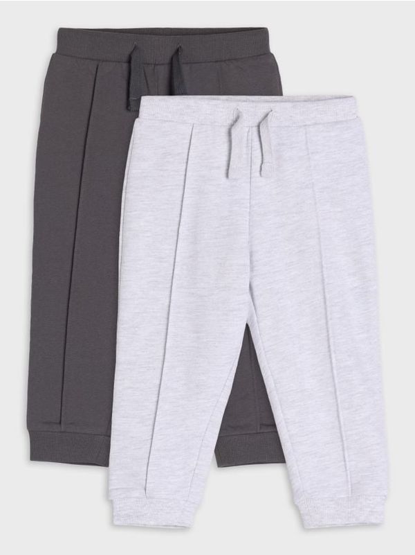 Sinsay Sinsay - Pantalone 2 pack - svetlo siva