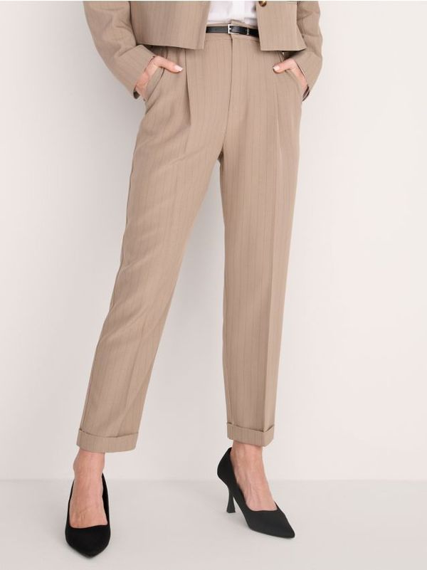 Sinsay Sinsay - Pantalone s kaišem - boja pšenice