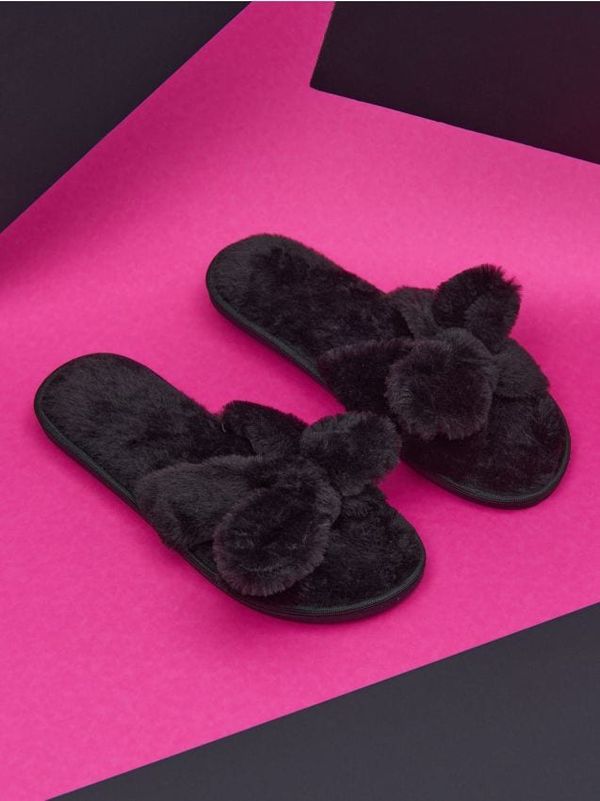 Sinsay Sinsay - Papuče s Krznom - crno