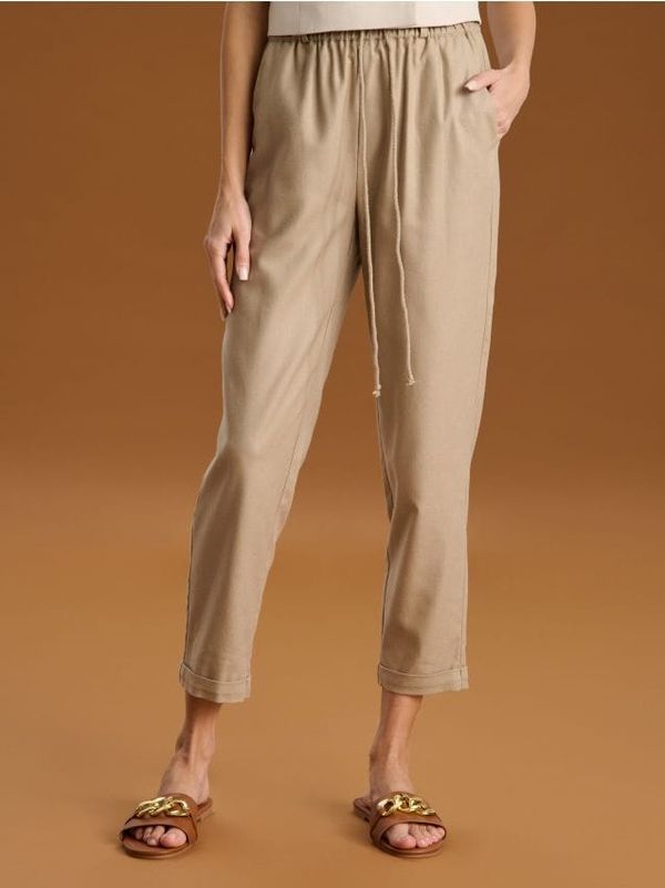 Sinsay Sinsay - Šargarepe pantalone - boja pšenice