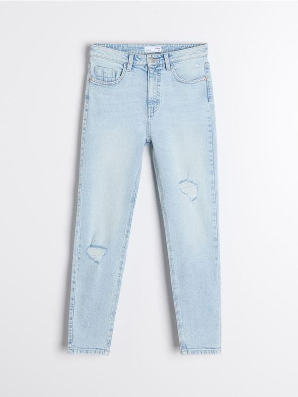 Sinsay Sinsay - Skinny fit farmerke s poderotinama - plava