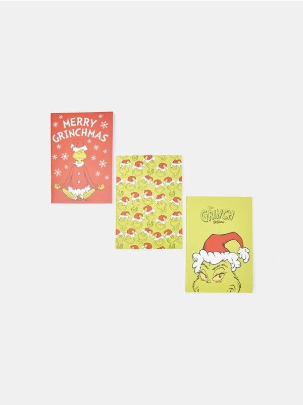 Sinsay Sinsay - Sveska A5 3 pack Grinch - šareno