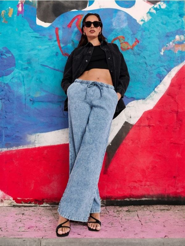 Sinsay Sinsay - Wide leg farmerke - plava