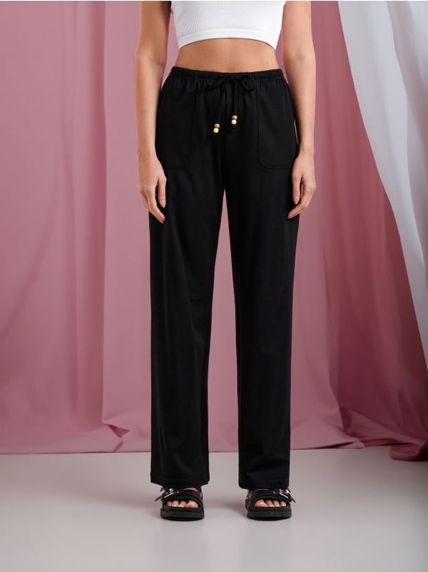 Sinsay Sinsay - Wide leg pantalone - crno