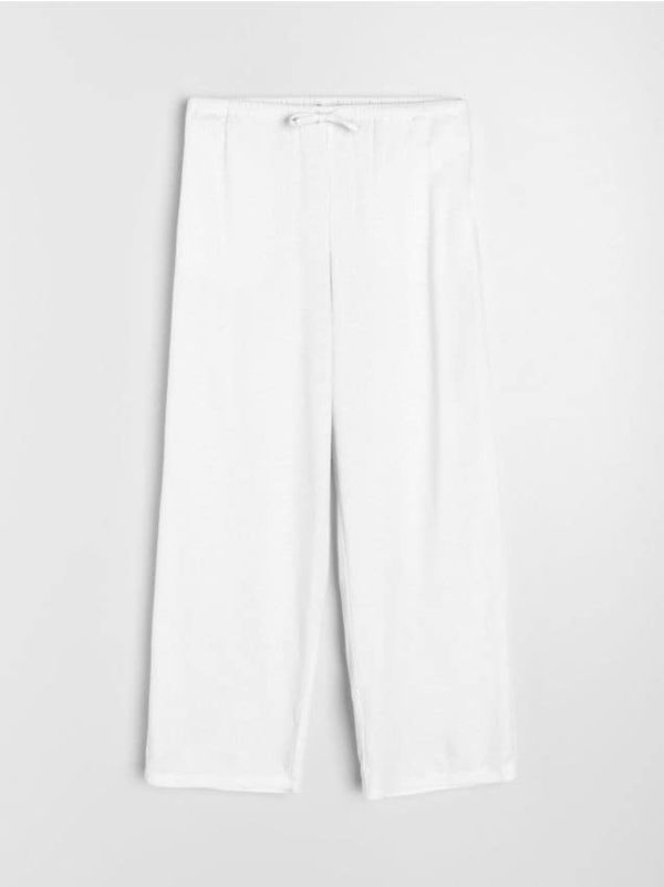 Sinsay Sinsay - Wide leg pantalone - krem