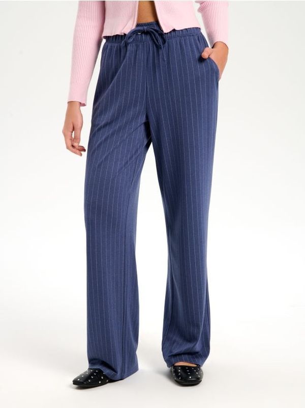 Sinsay Sinsay - Wide leg pantalone - mornarsko