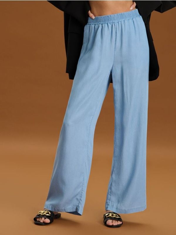 Sinsay Sinsay - Wide leg pantalone - svetlo plava